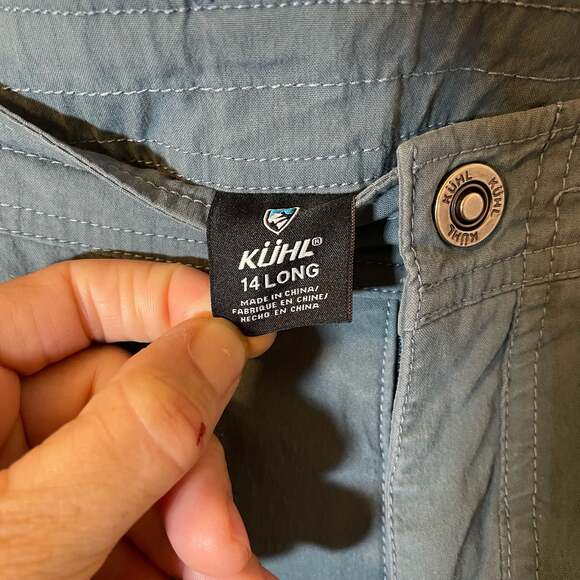 KUHL Women's Legendary Cargo Hiking Pants 14 Long Blue Gray - Picture 3 of 5